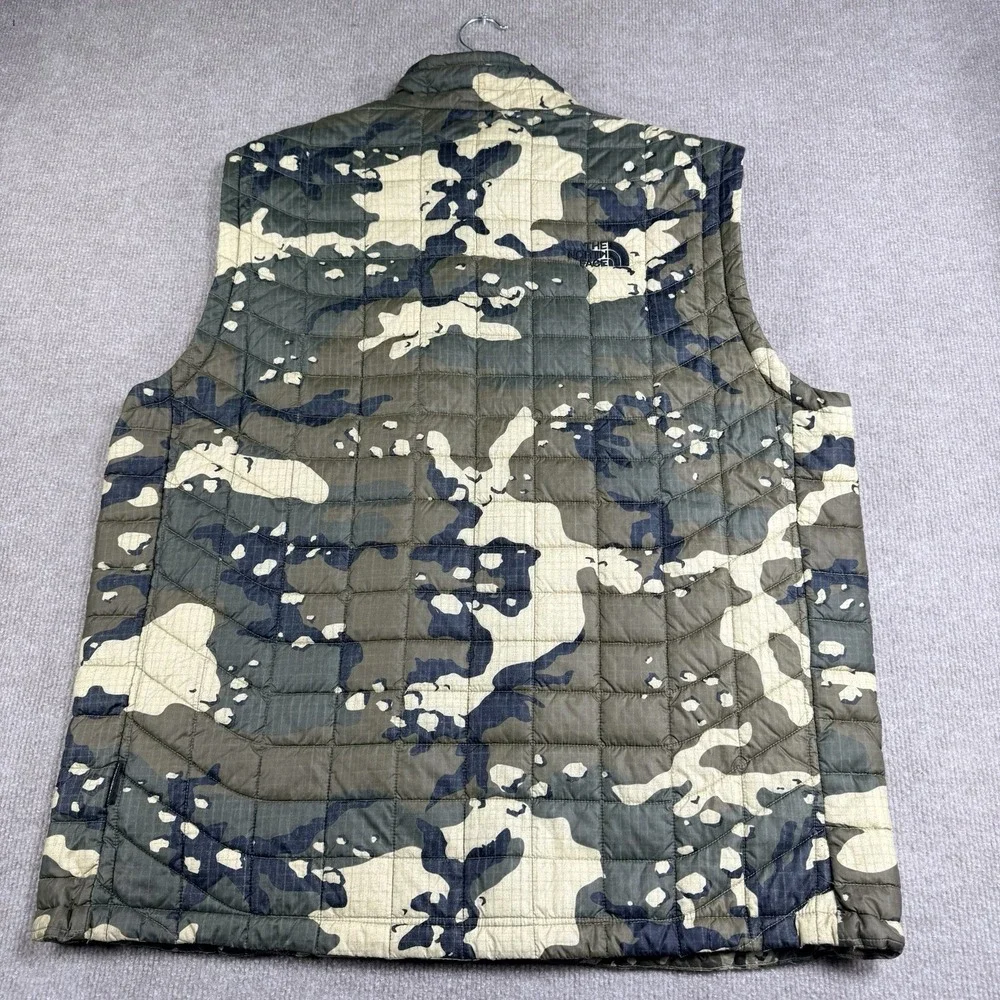 The North Face Mens XL ThermoBall Camo Vest Lightweight Puffer Full Zip